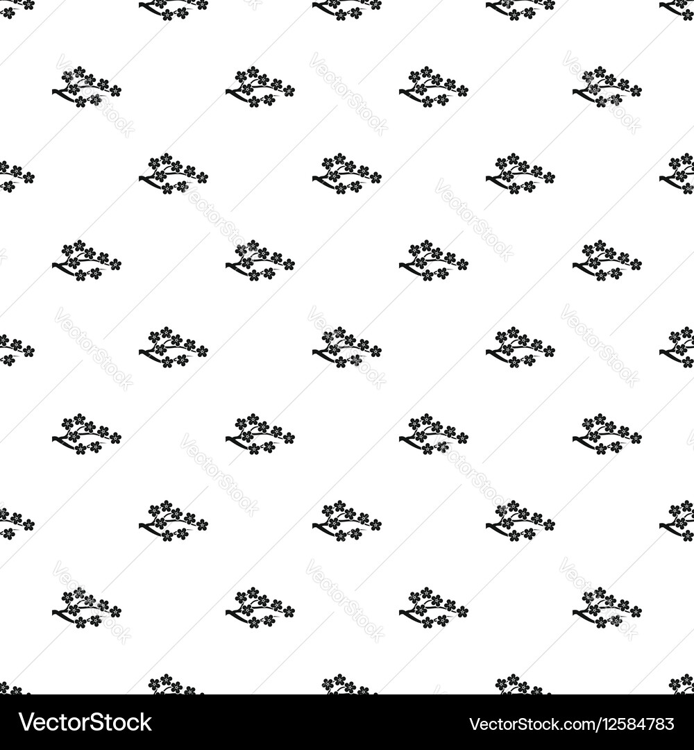 Sakura branch pattern simple style vector image