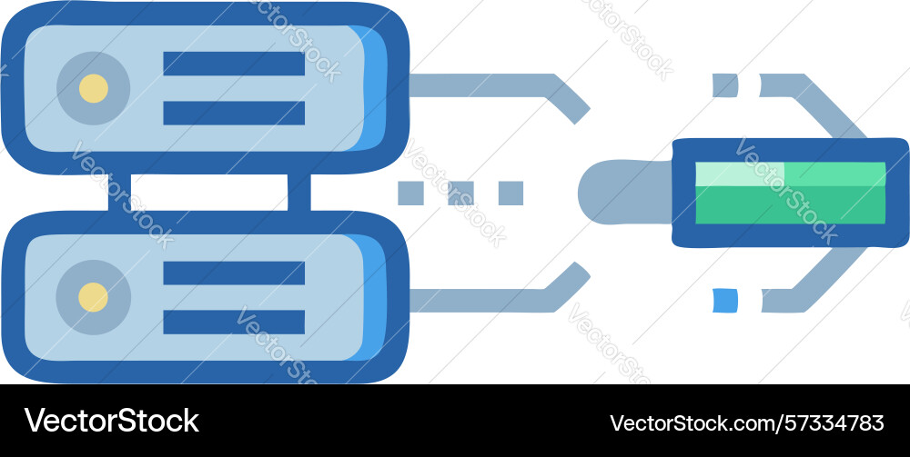 Server rack data transfer icon design generative vector image