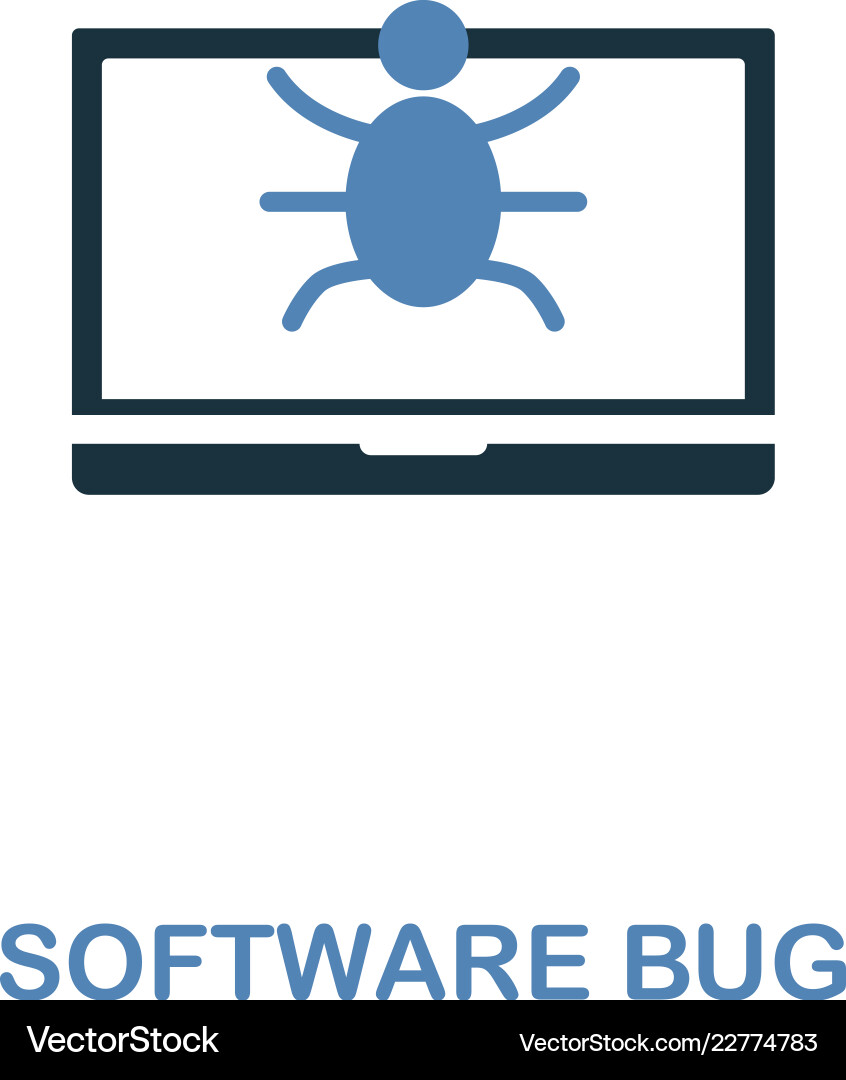 Software bug icon in two colors premium design Software bug icon in two colors premium design vector image
