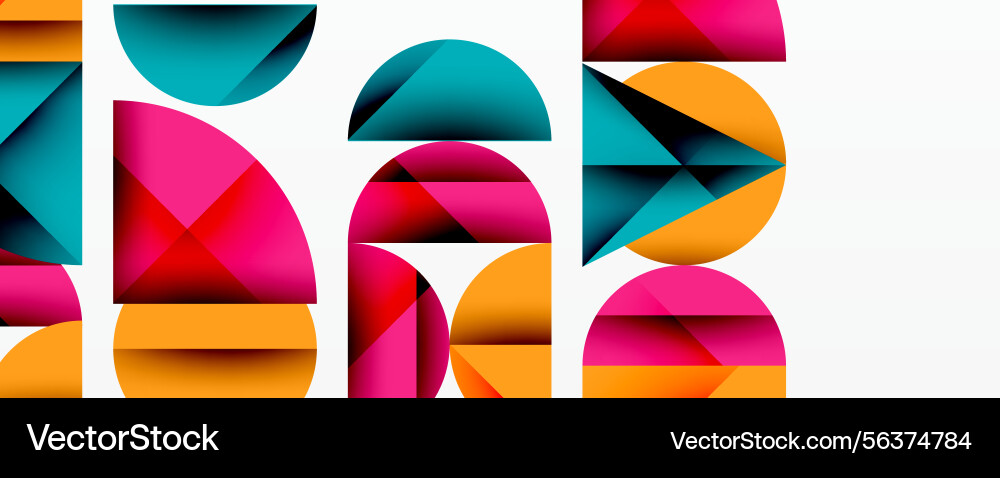 Abstract geometric shapes overlap creating Abstract geometric shapes overlap creating Vector Image