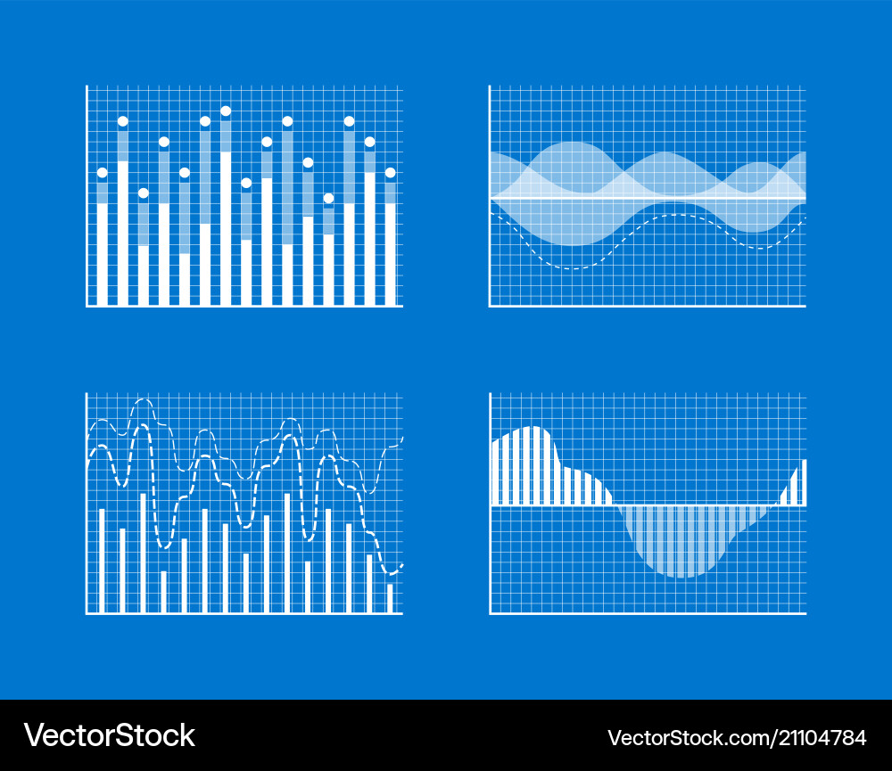 Angular curves tall bars waves apexes isolated Angular curves tall bars waves apexes isolated vector image