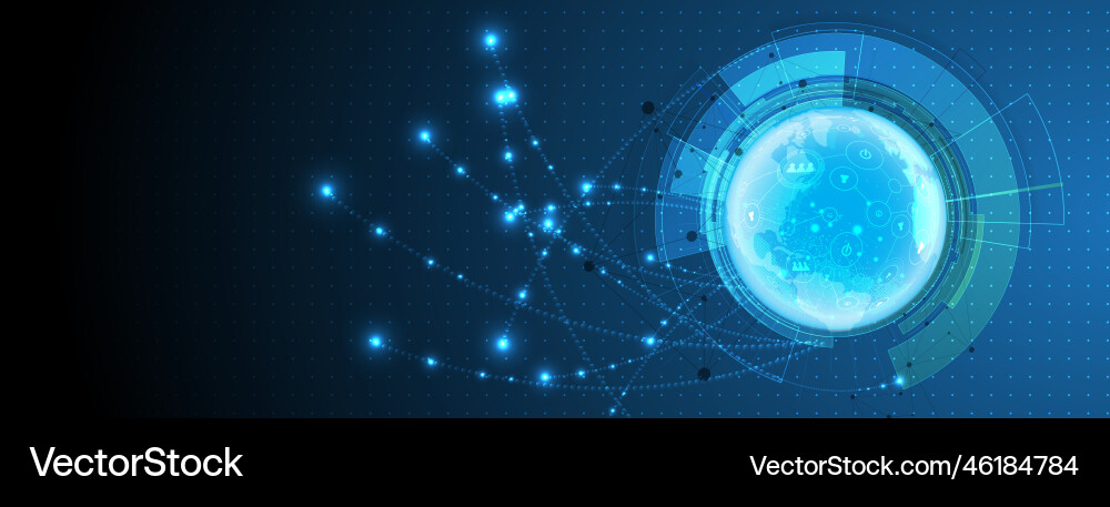 Artificial intelligence technology web background Artificial intelligence technology web background Vector Image