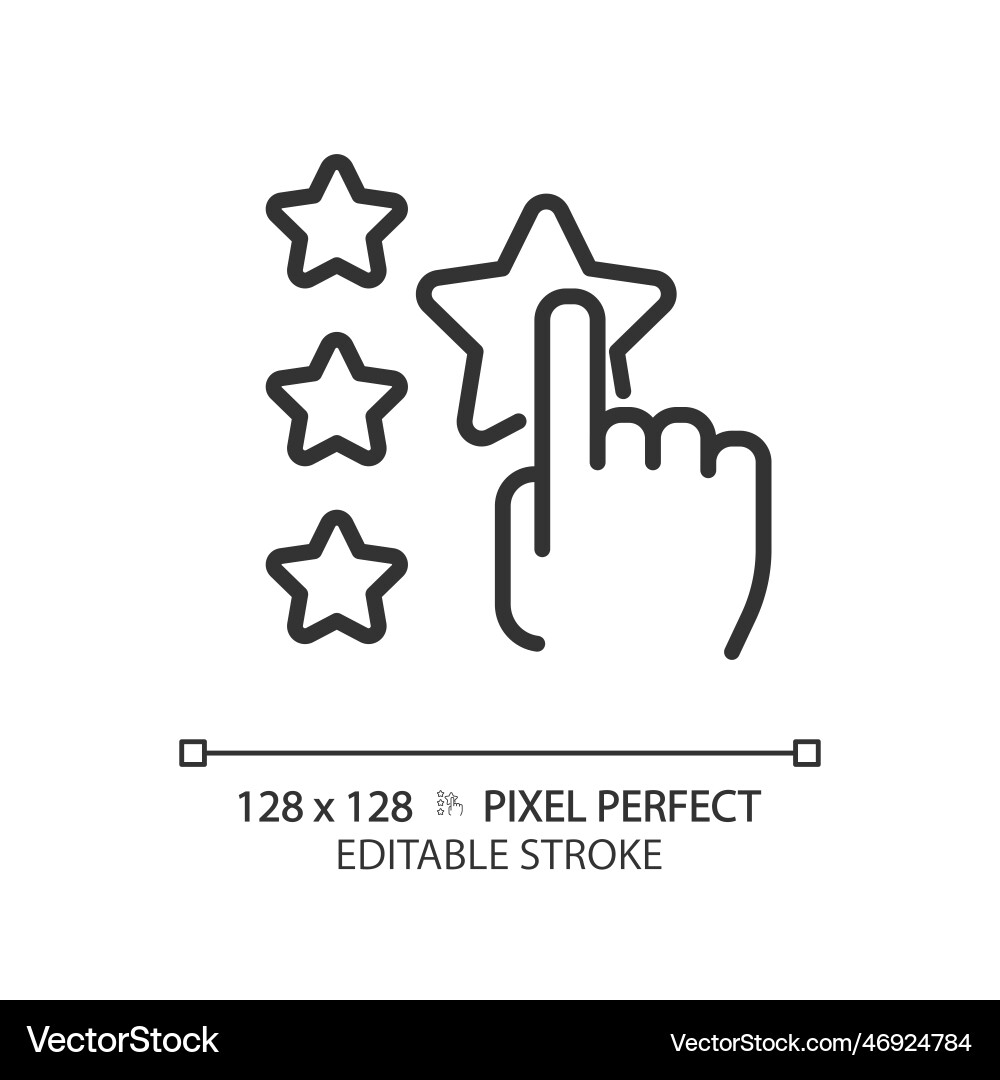 Assess Pixel perfekte lineare Ikone Vektorbild