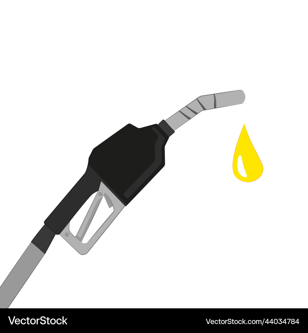 Automatic refueling gas gun with a drop Vector Image
