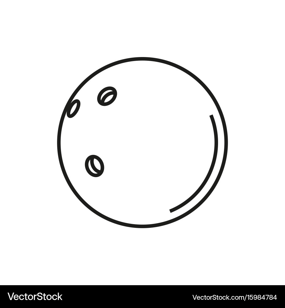 Bowling icon on white background vector image