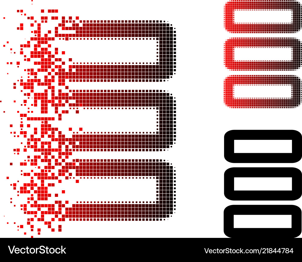Dissolving dot halftone database icon Dissolving dot halftone database icon vector image