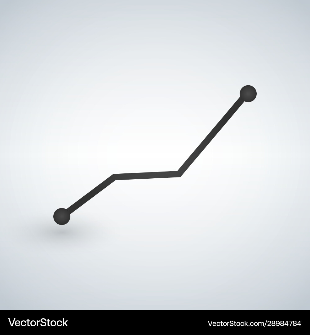Graph line icon going up simple Vector Image