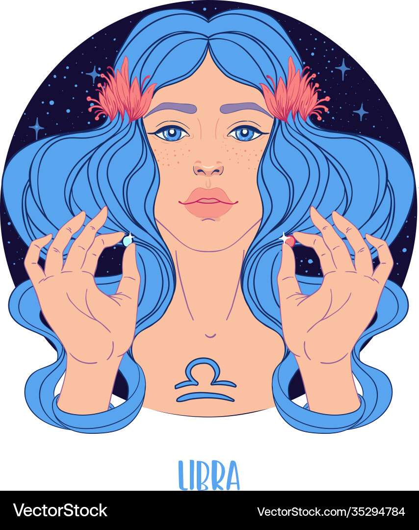 Libra astrological sign Libra astrological sign vector image