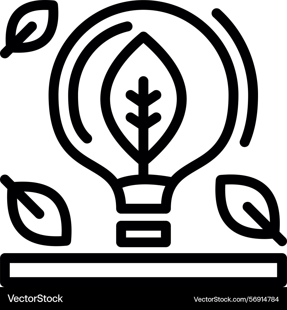 Lightbulb linear style icon design vector image