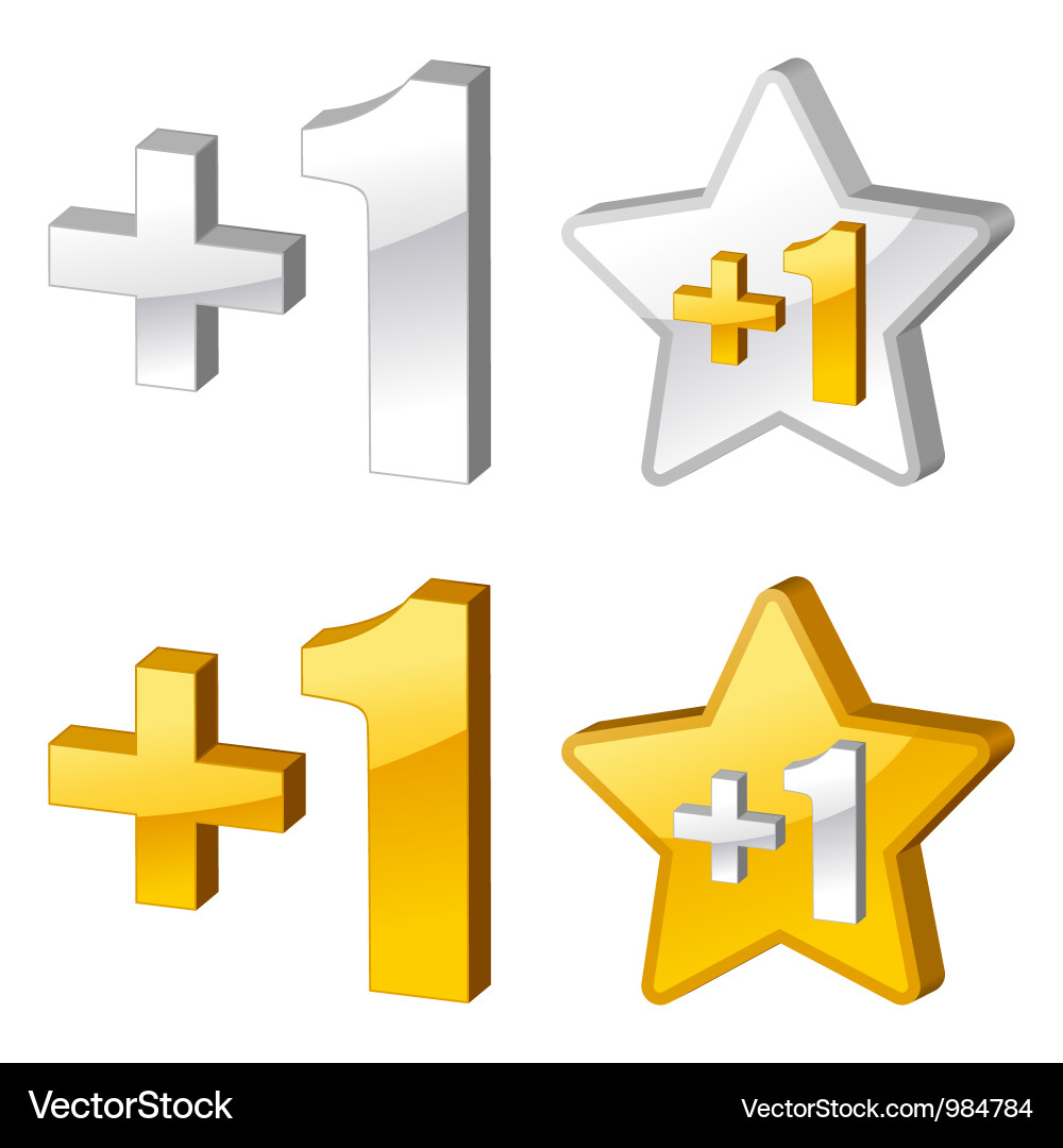 Rating icons 3d Vector Image