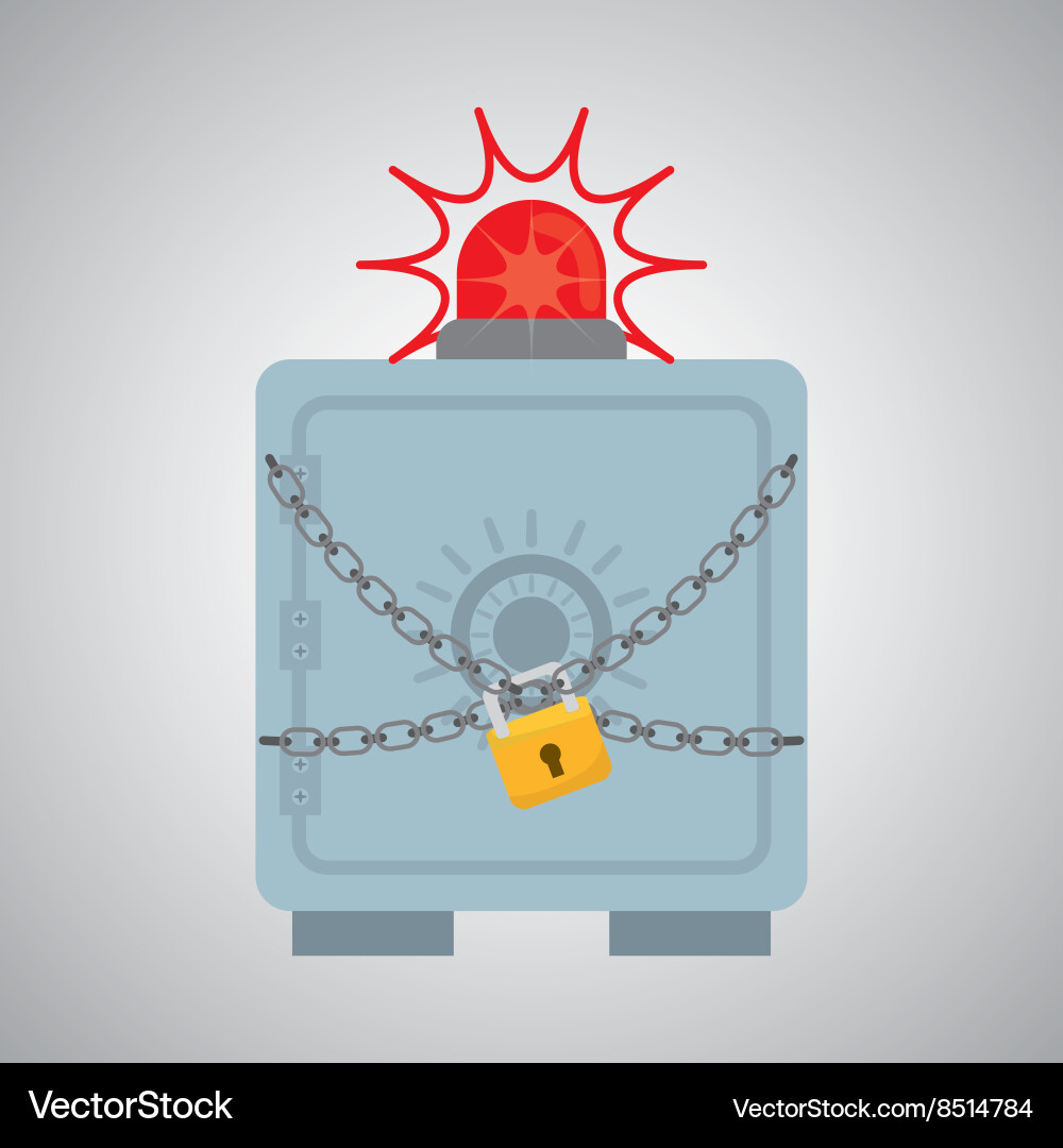 Security system design warning and technology vector image