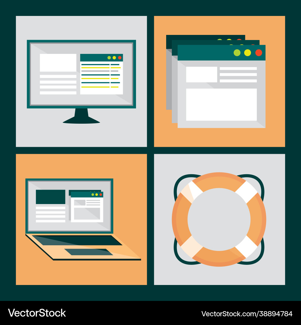 Set web design Vector Image