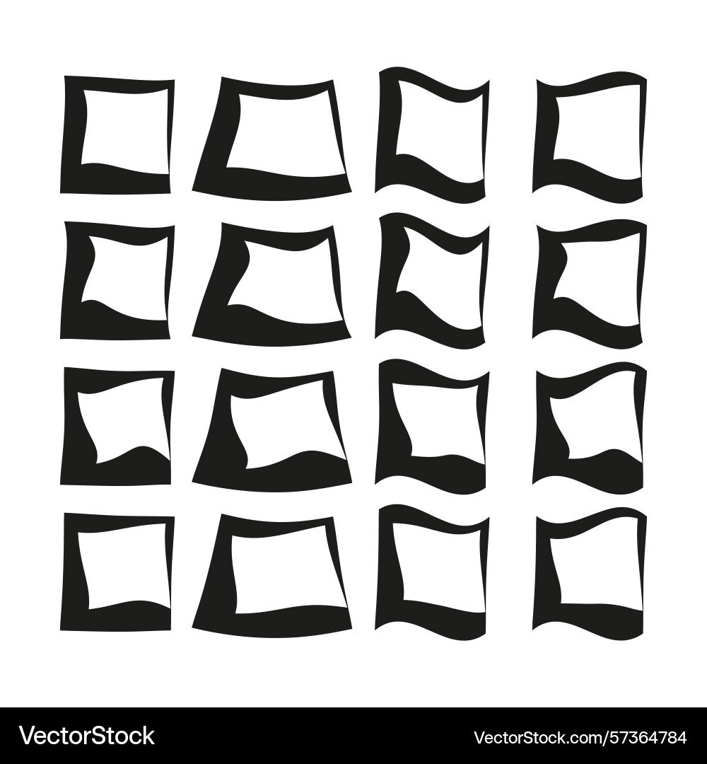 Shape pattern design black contour texture vector image