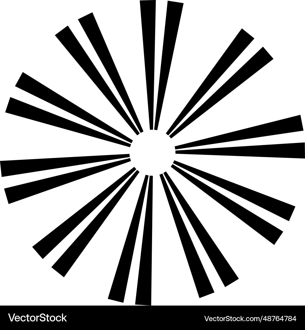 Sunburst pattern background rays radial summer Vector Image