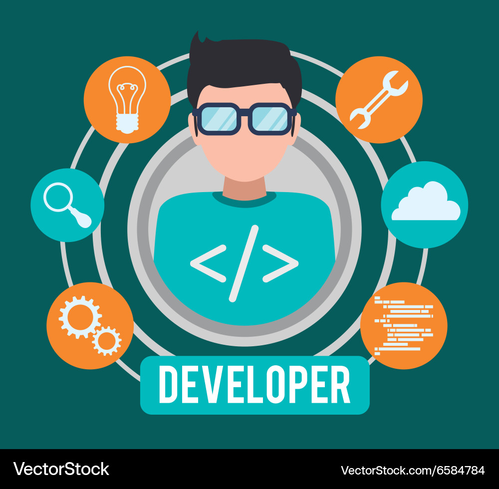 Web developer design vector image
