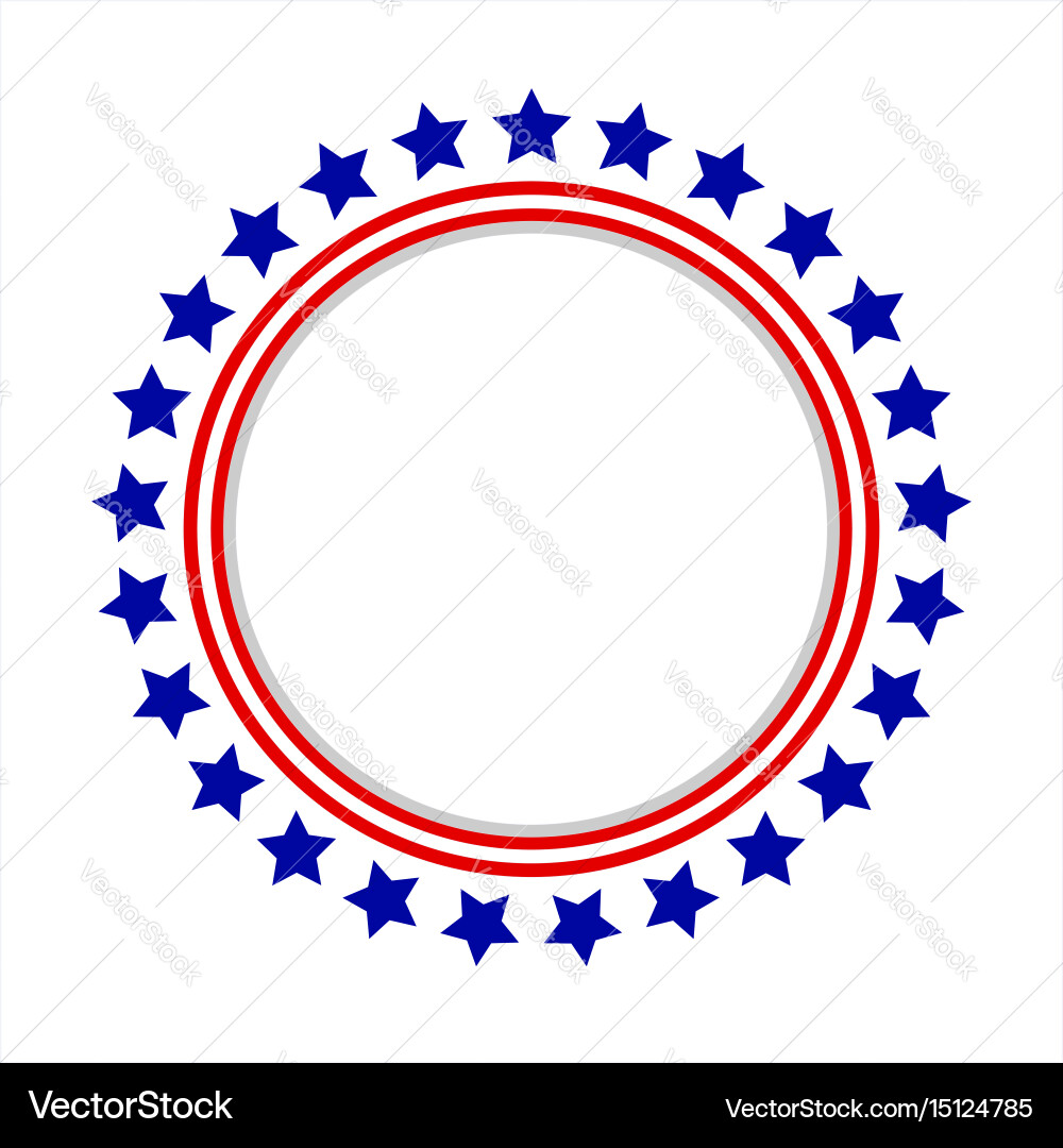 American symbols round frame logo vector image