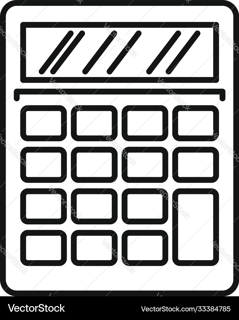 Audit calculator icon outline style Audit calculator icon outline style vector image
