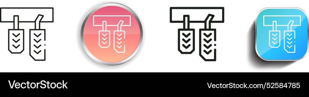 Car pedals icon thin linear regular and button Vector Image