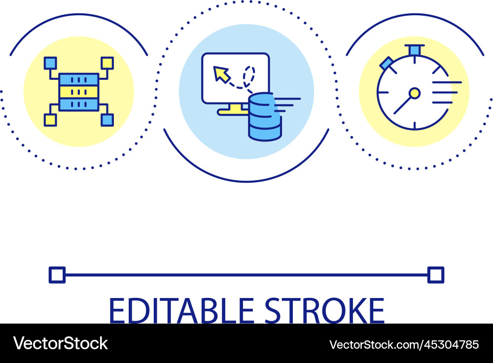Fast digital operation loop concept icon Fast digital operation loop concept icon vector image