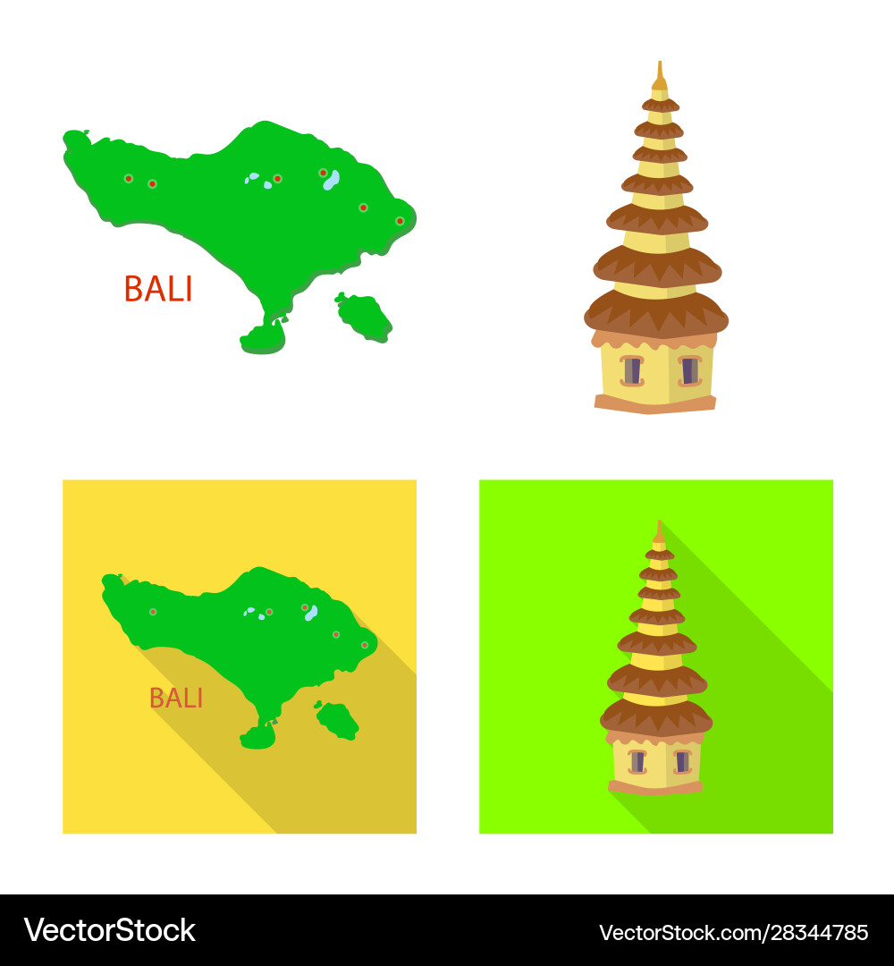Isolated object and travel icon collection Vector Image