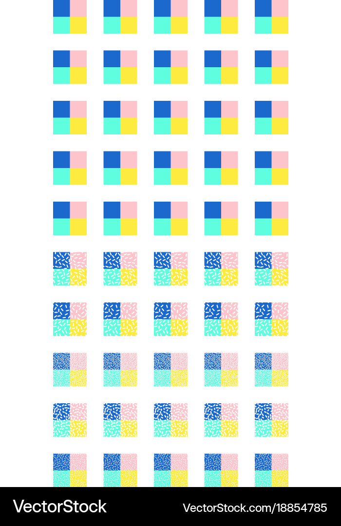 Retro seamless pattern in memphis style design vector image