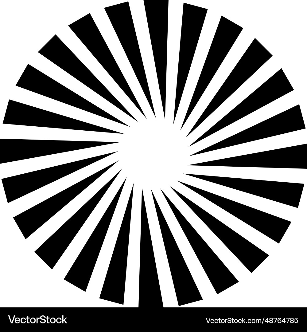 Sunburst pattern background rays radial summer Vector Image