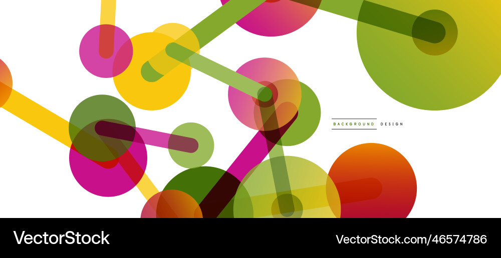 Abstract background round dots connected by lines Vector Image