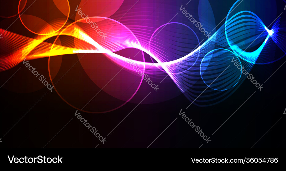 Abstract background with multicolored waves vector image