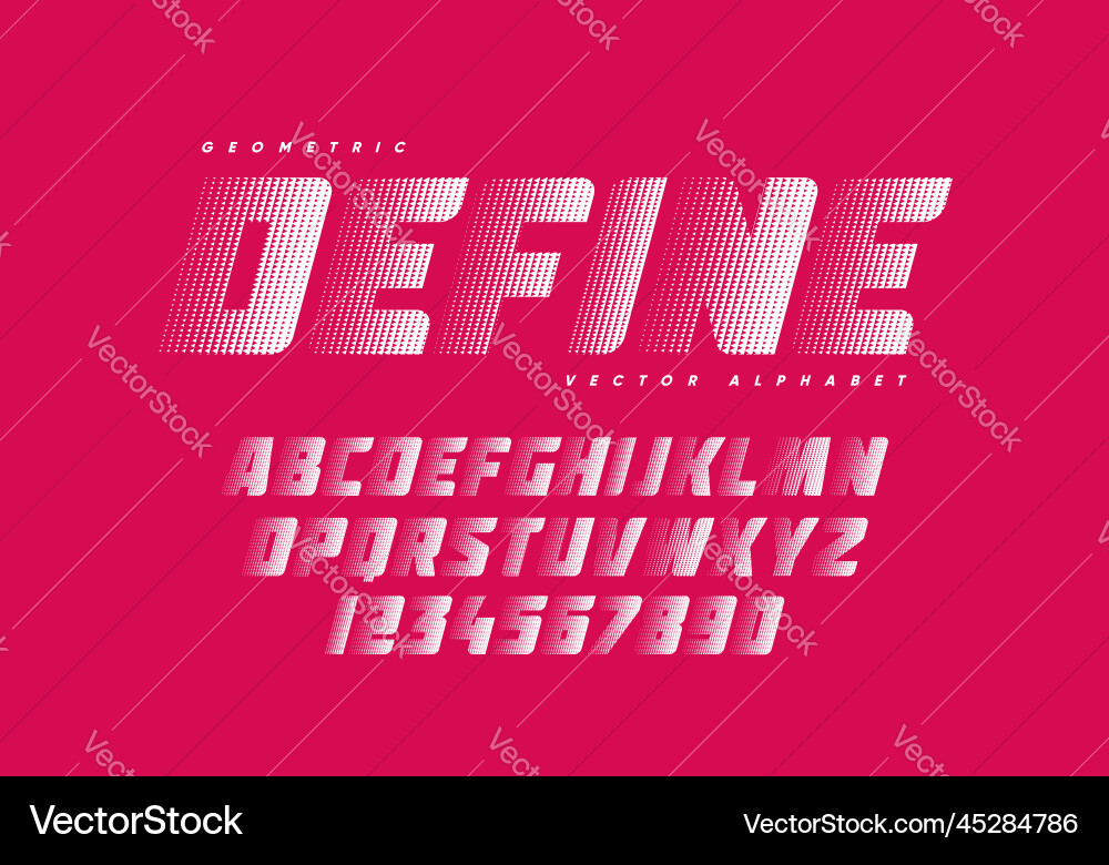 Bold dynamic font design alphabet and numbers Bold dynamic font design alphabet and numbers vector image