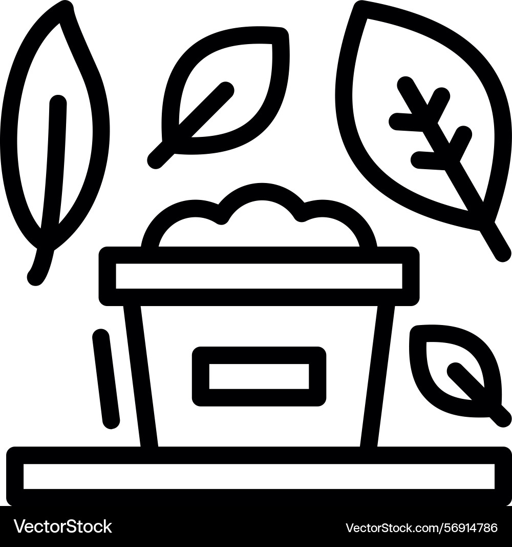 Compost linear style icon design vector image