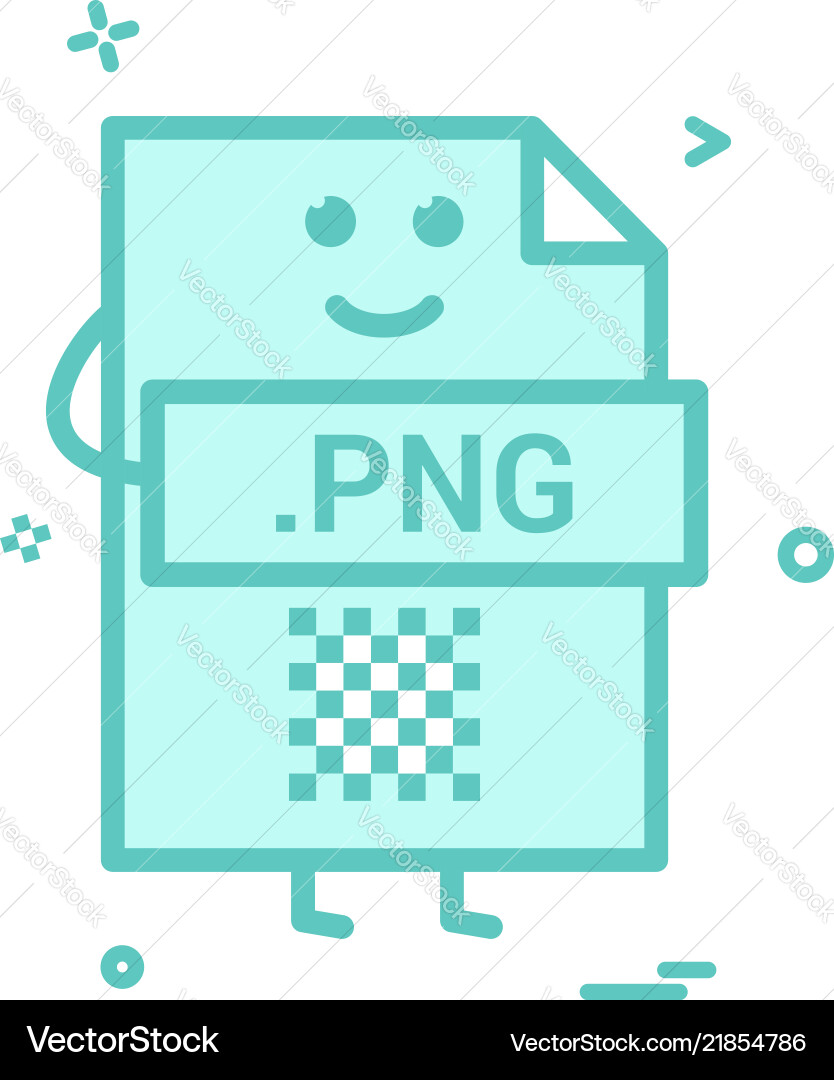 Computer png file format type icon design Computer png file format type icon design vector image