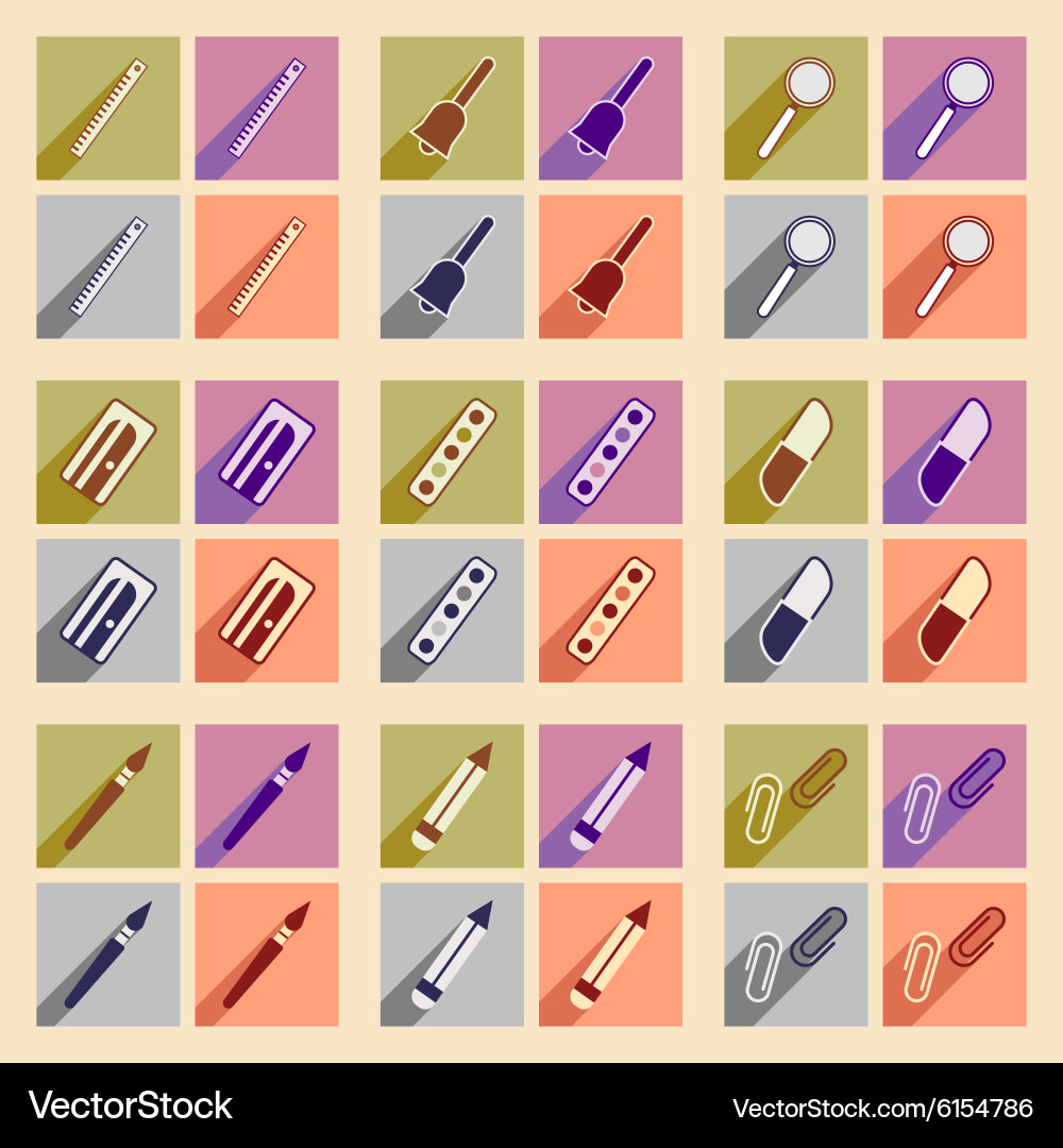 Flat with shadow concept and mobile application vector image