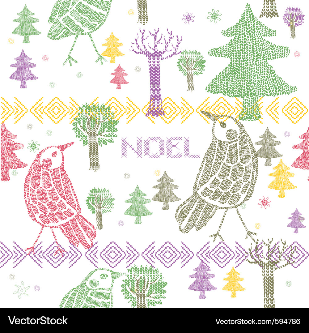 Forest pattern vector image