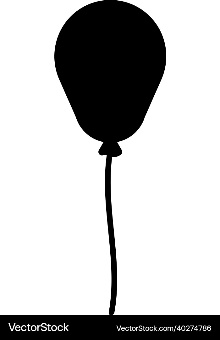 Inflatable Balloon with String vector image