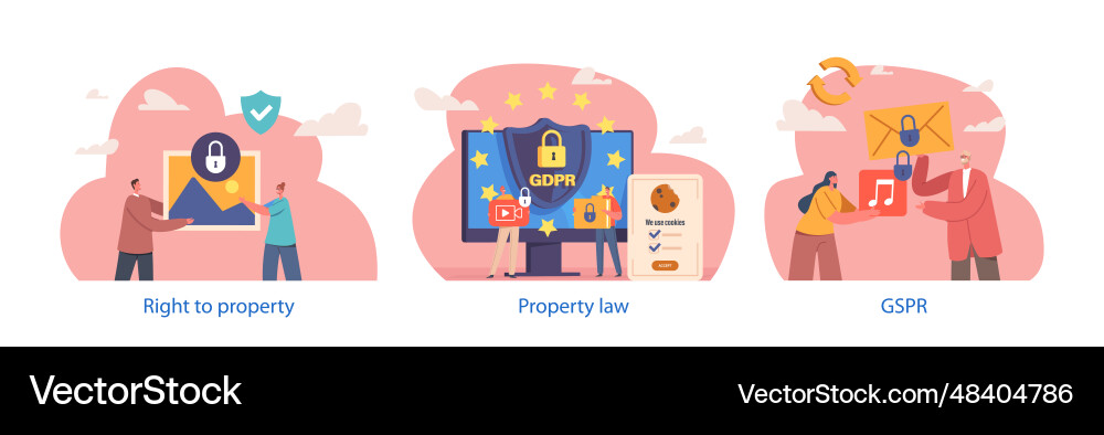 Isolated elements with characters perform vector image
