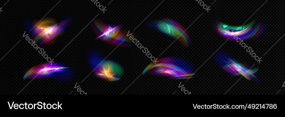 Light flare with iridescent shining overlay effect Light flare with iridescent shining overlay effect vector image