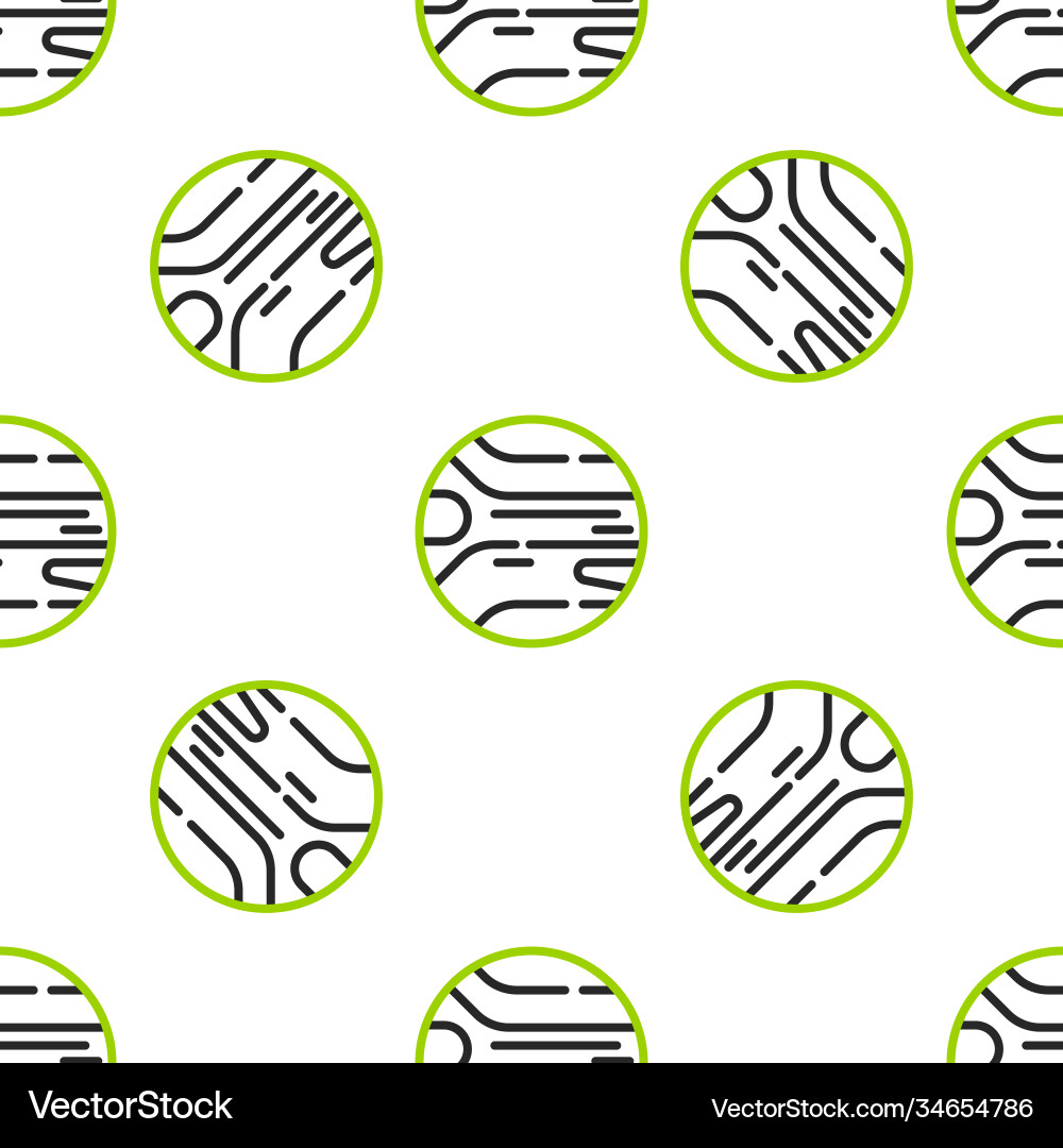 Line planet icon isolated seamless pattern Vector Image