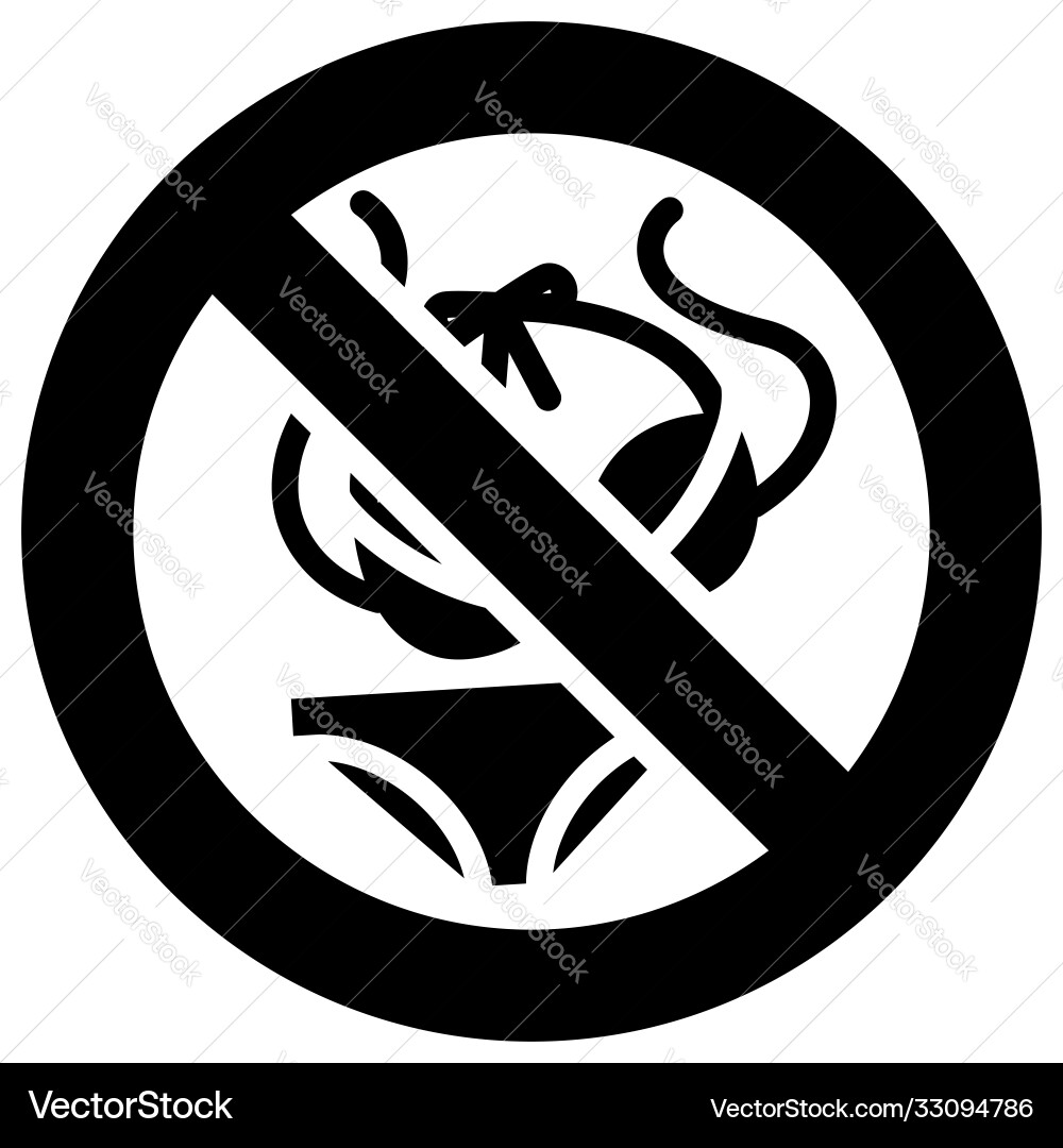 No bikinis forbidden sign modern round sticker No bikinis forbidden sign modern round sticker vector image