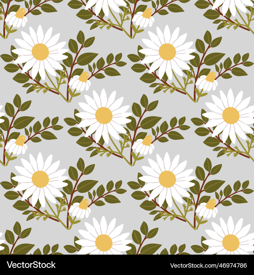 Seamless chamomile pattern for textiles printing Seamless chamomile pattern for textiles printing vector image