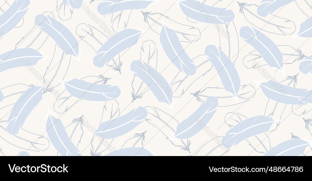 Seamless pattern with feathers Seamless pattern with feathers Vector Image