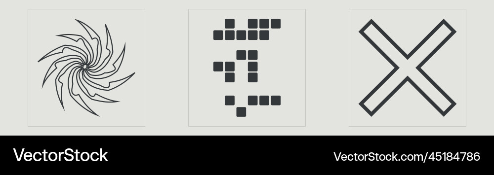 Set of y2k style objects retro Vector Image