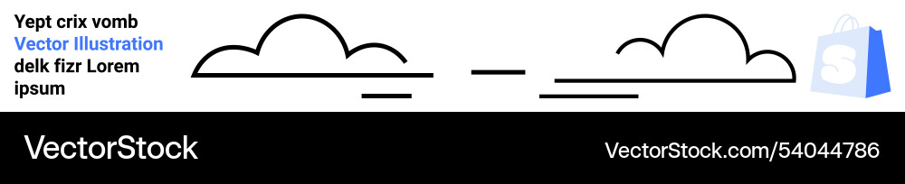 Simplistic cloud with geometric lines and e Simplistic cloud with geometric lines and e vector image