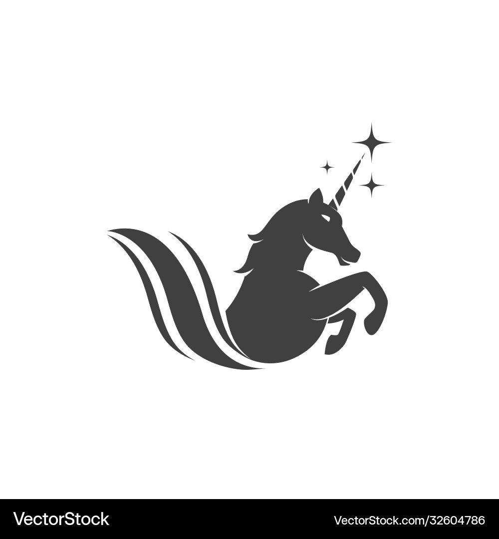 Unicorn logo icon Unicorn logo icon Vector Image