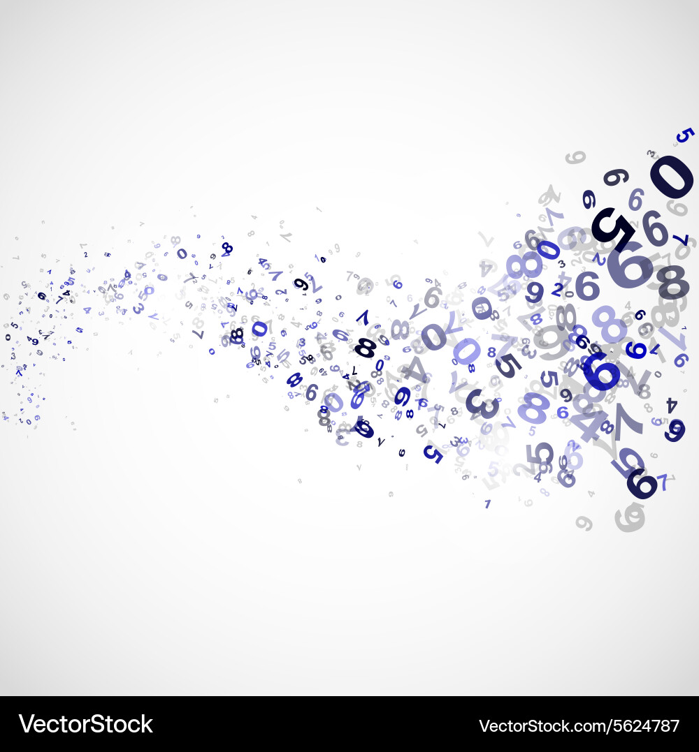 Abstract background with numbers Vector Image