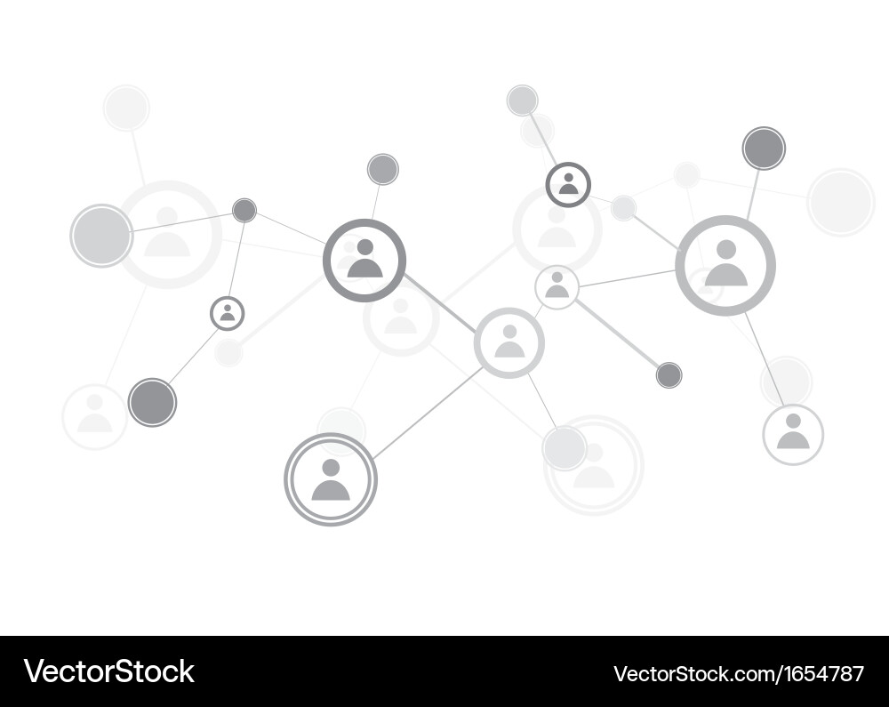 Abstract Connection Network vector image
