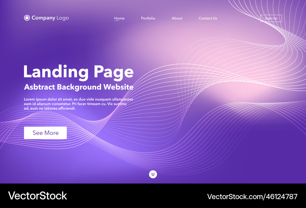 Abstract Wave Background - Website Template vector image