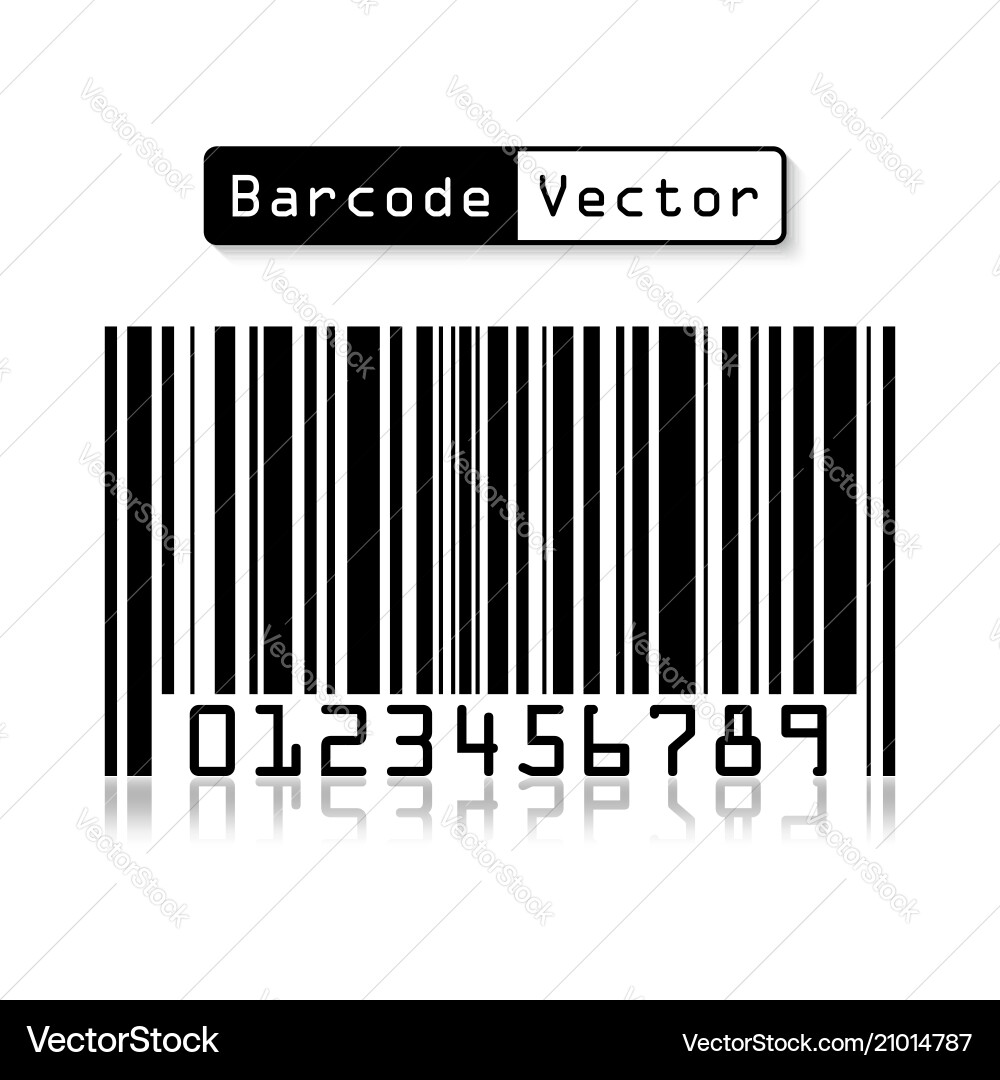 Bar code on white background Bar code on white background vector image
