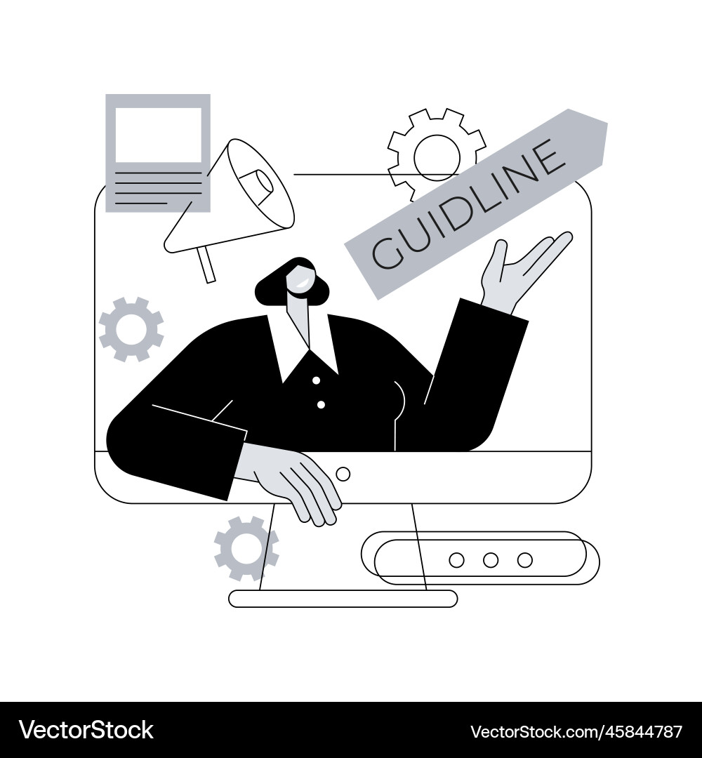 Brand communication guideline abstract concept Brand communication guideline abstract concept vector image