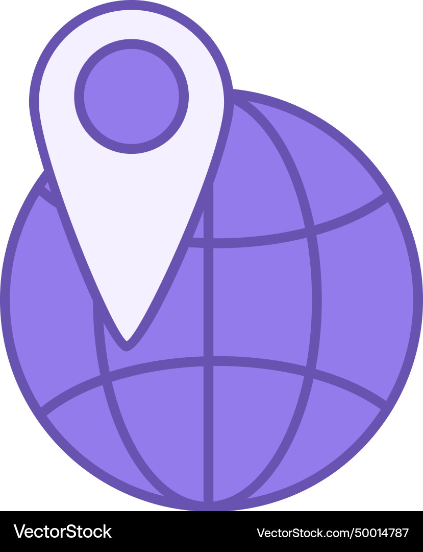 Colored geolocation icon navigation and location Vector Image