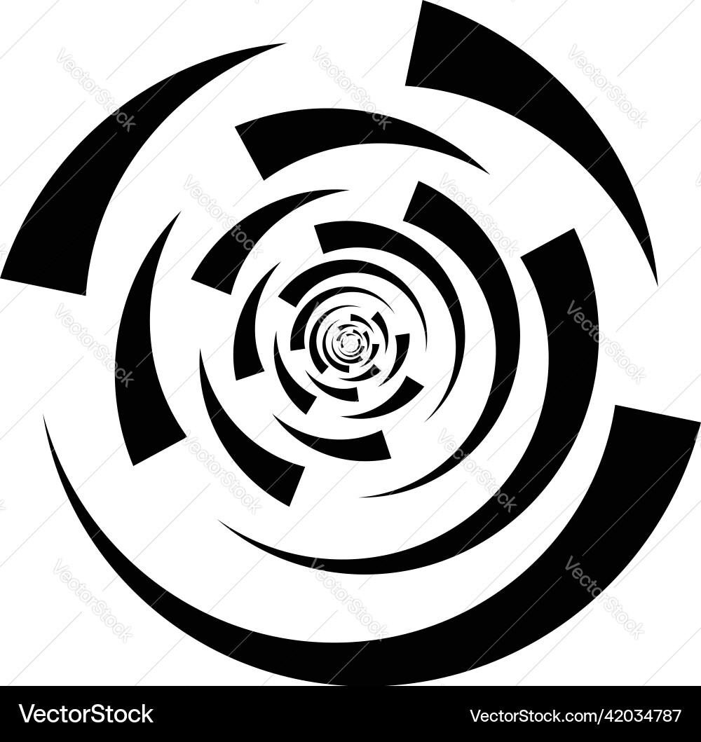 Concentric radial lines circles icon segmented Concentric radial lines circles icon segmented Vector Image